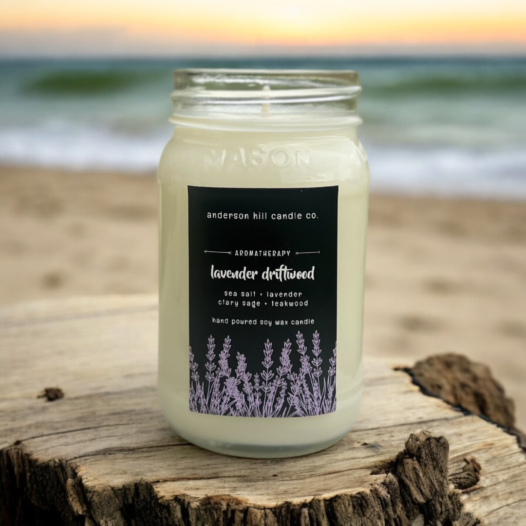 Lavender Driftwood Aromatherapy Candle