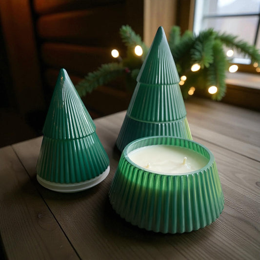 Frosted Pine . Christmas Tree Candle