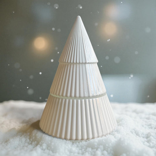Coconut Snow . Christmas Tree Candle