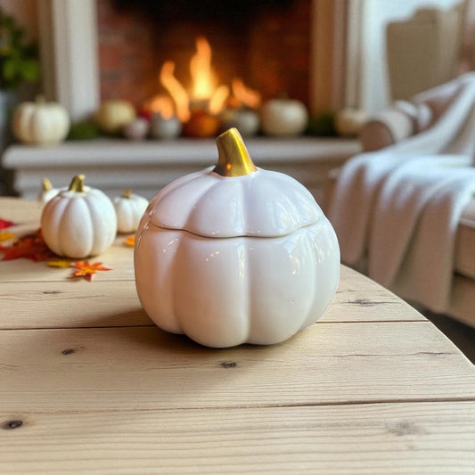Coastal Pumpkin 6oz White Pumpkin Jar Candle