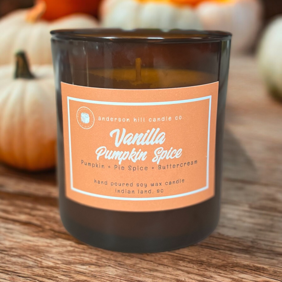 Vanilla Pumpkin Spice Amber Jar Candle