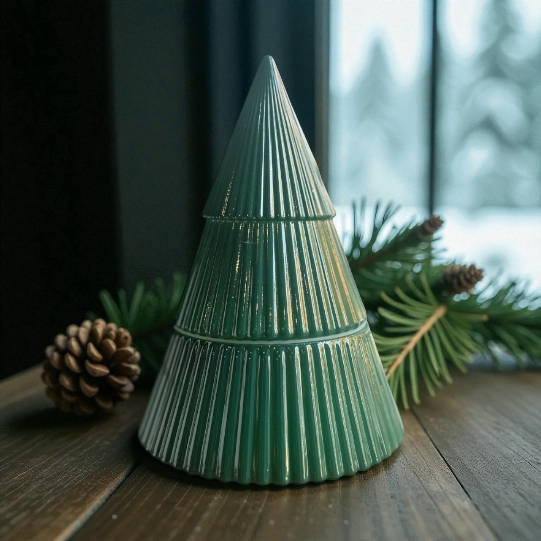 Frosted Pine . Christmas Tree Candle