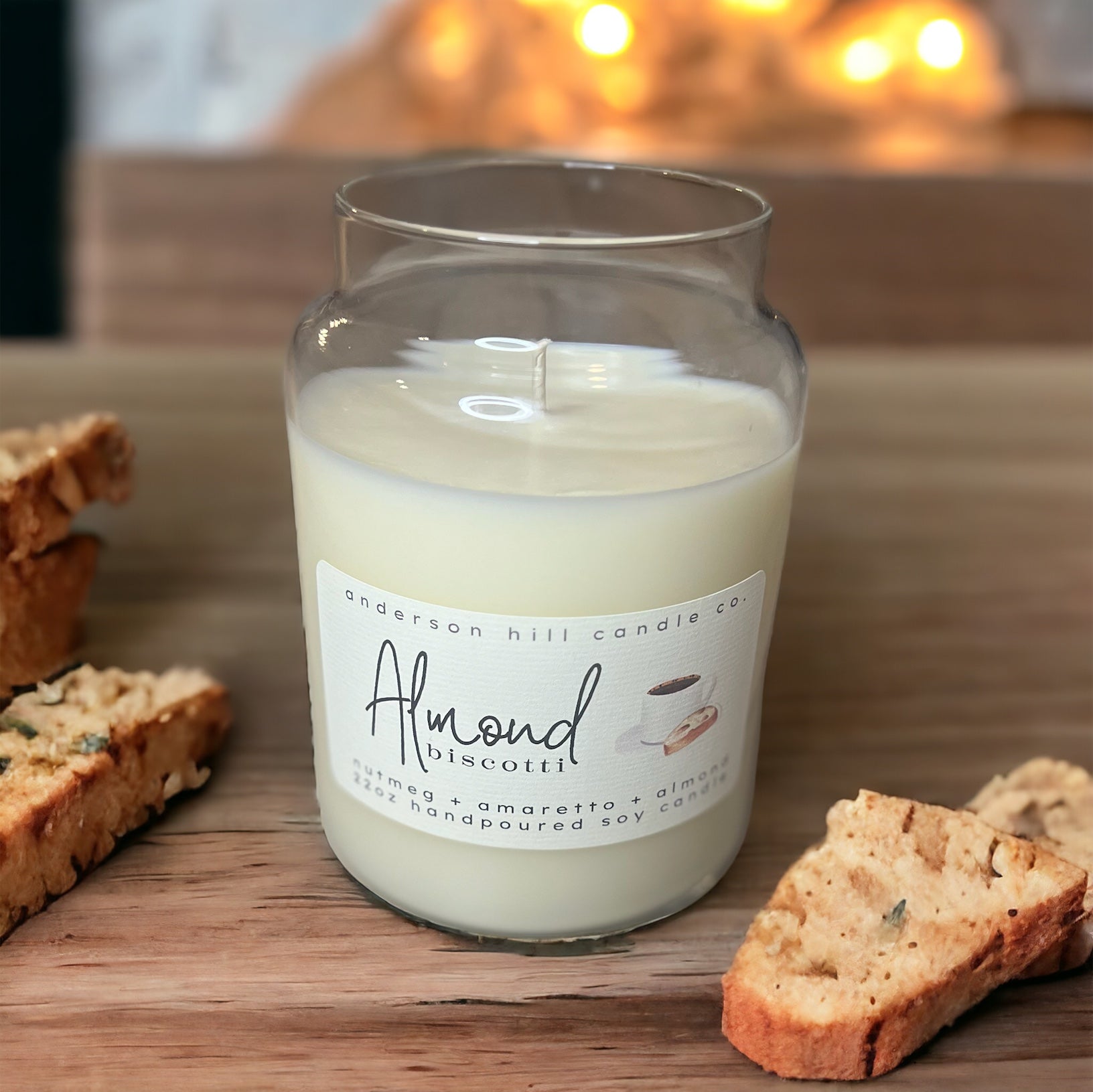 Almond Biscotti Soy Candle - Anderson Hill Candle Co.