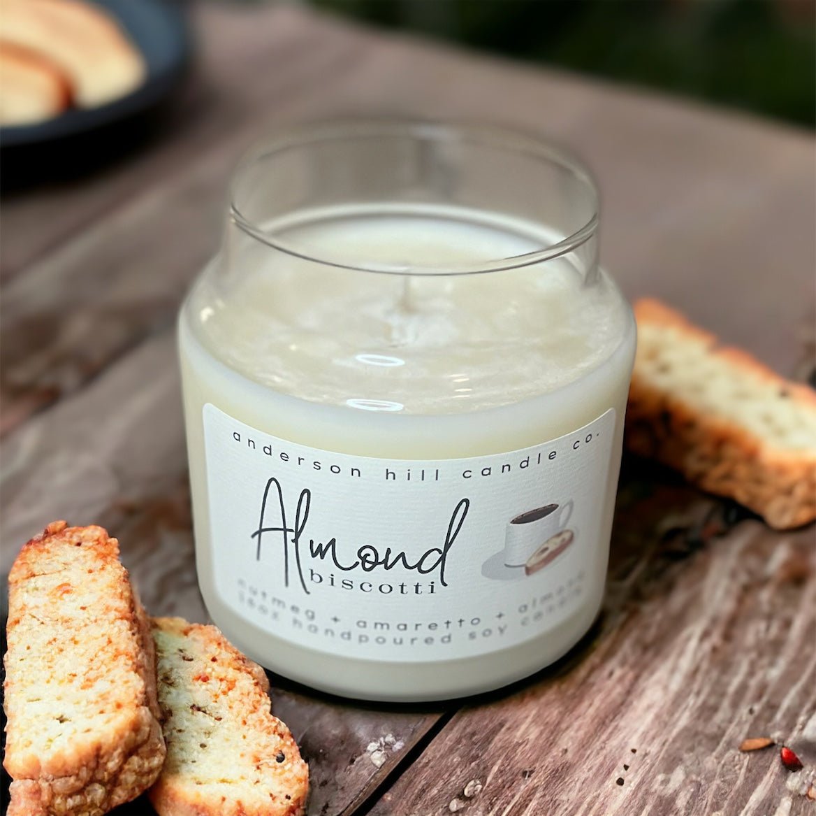 Almond Biscotti Soy Candle - Anderson Hill Candle Co.