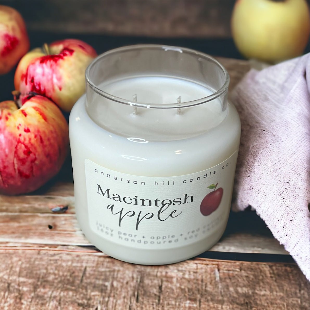 Macintosh Apple Soy Candle - Anderson Hill Candle Co.