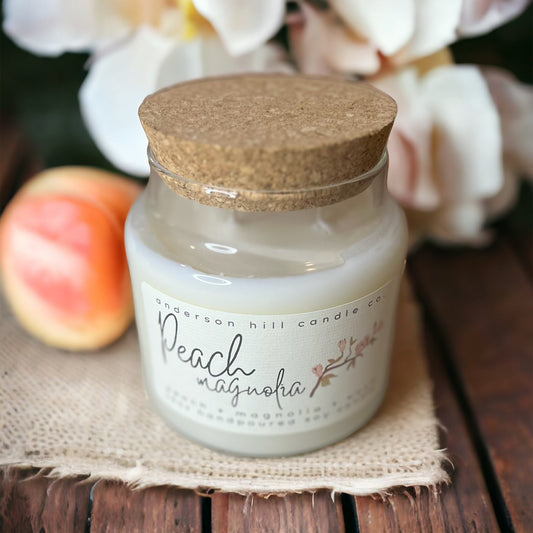 Peach Magnolia Soy Candle - Anderson Hill Candle Co.